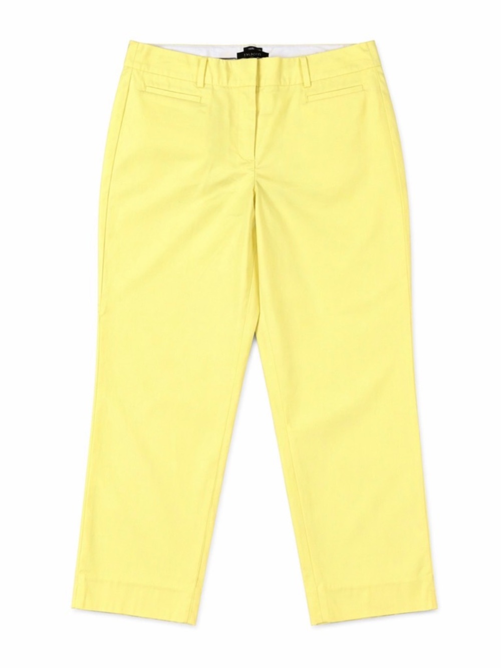 Talbots Perfect Crop Pants Yellow Women’s Size 10 NWT Stretch Mid Rise